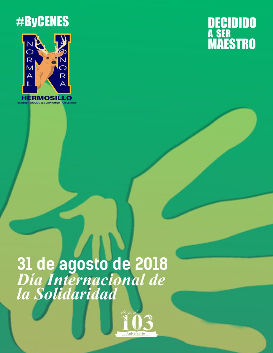 #ByCENES. 31 de agosto de 2018.
Día Internacional de la Solidaridad.