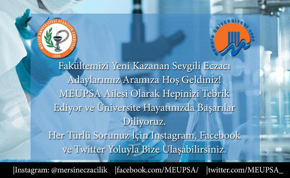 #yks2018 #mersinüniversitesi #eczacılık