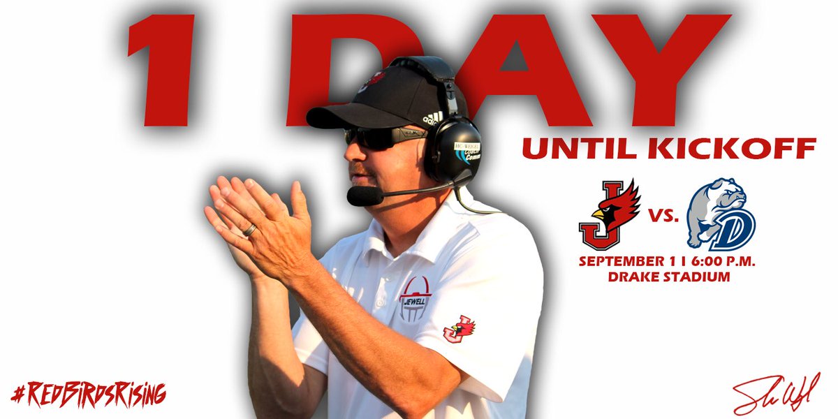 JewellFootball's tweet photo. Only 1 Day Until Kickoff for @JewellFootball. Let’s Go!!!! #RedBirdsRising #VMentality #ETF #BeatDrake https://t.co/Bq9wTuoOgC