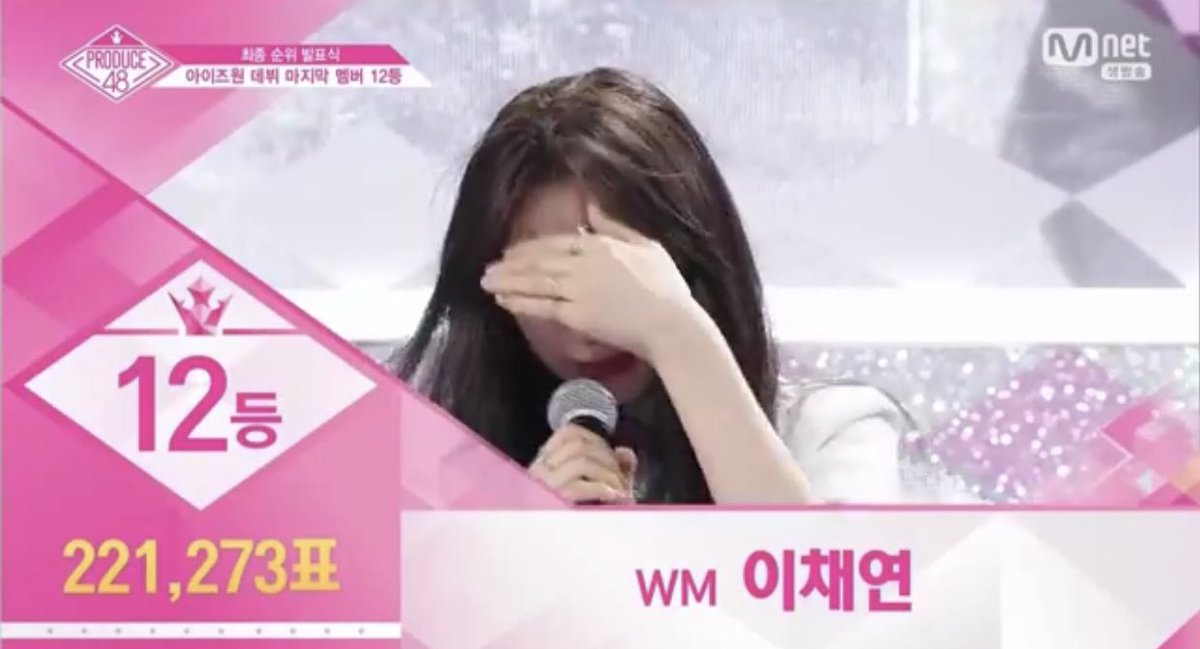 [] Debut Team 12th and final member ;WM | Lee Chaeyeon (221,273 votes) #PRODUCE48  #프로듀스48  #プロデュース48