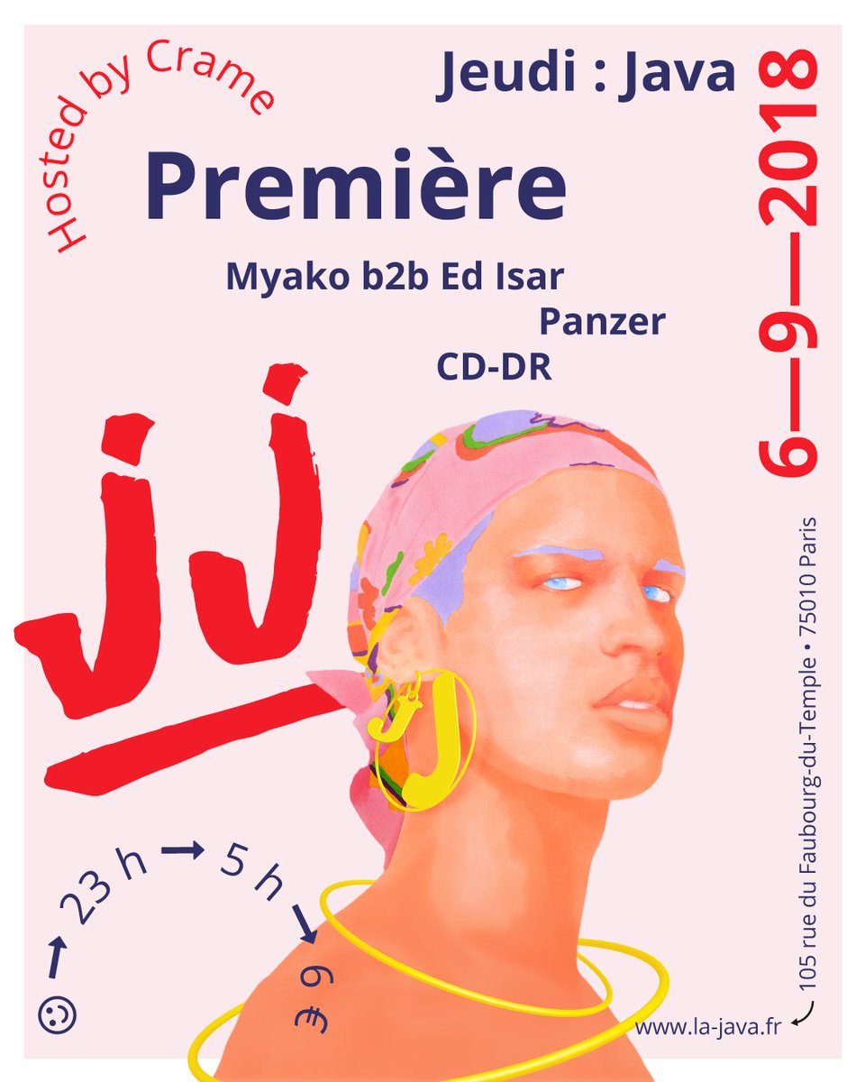 java_belleville's tweet image. Nouvelles soirées les jeudis à La Java.
Désormais, c'est #JJ qui invite ! Rendez-vous jeudi 6 pour La Première.
Hosted by @Crame_