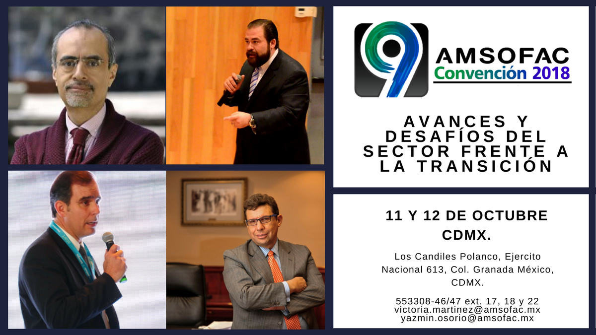 amsofac's tweet photo. "AVANCES Y DESAFÍOS DEL SECTOR FRENTE A LA TRANSICIÓN"
Ya esta todo listo, ¿Ya te inscribiste?
https://t.co/dxYgwchPeK
11 y 12 de Octubre
#Faltan41Días
#9ConvenciónAMSOFAC
#AMSOFAC
#LeyFINTECH
#MarcoJuridico
#PLD
#CFDI3.3
#Fiscal https://t.co/HuNmJVTOYN