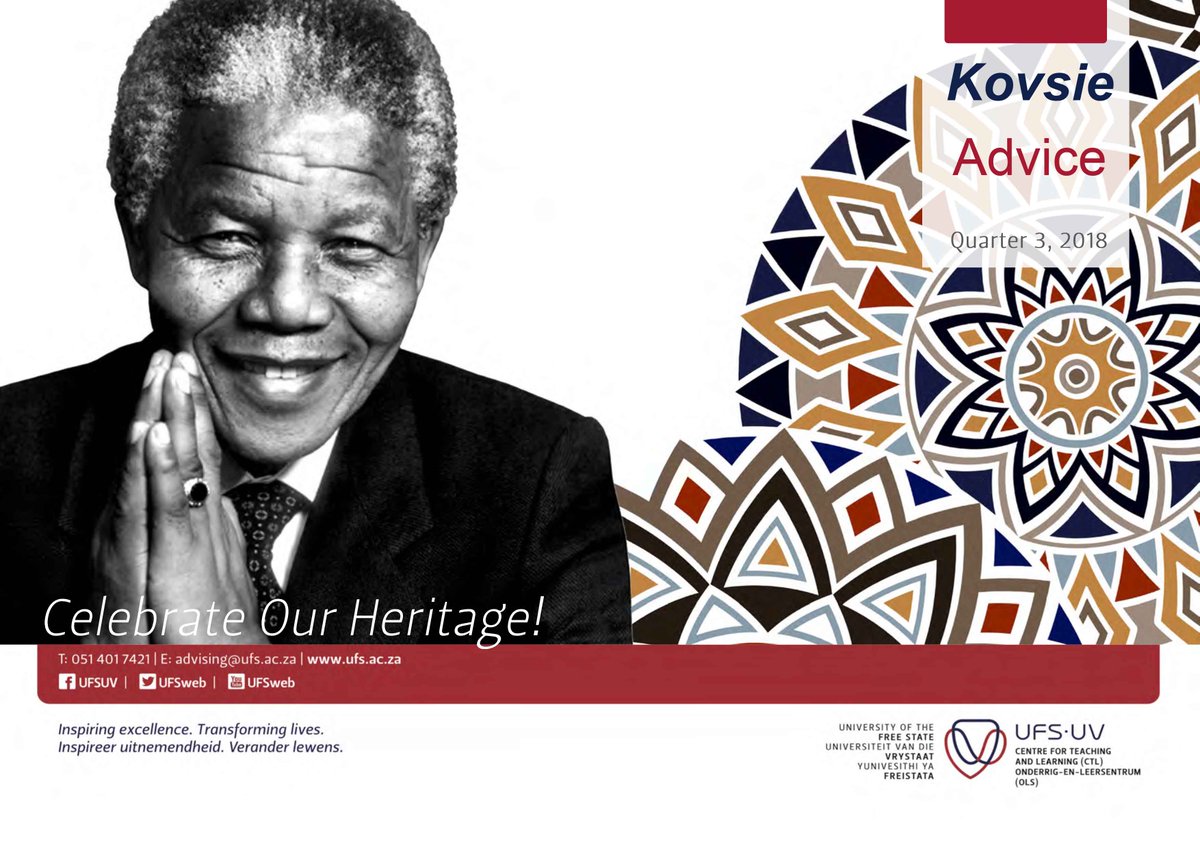 UFSUpdates's tweet image. Sixth edition of #KovsieAdvice Magazine now available bit.ly/2OTrt46 #UFSUpdates