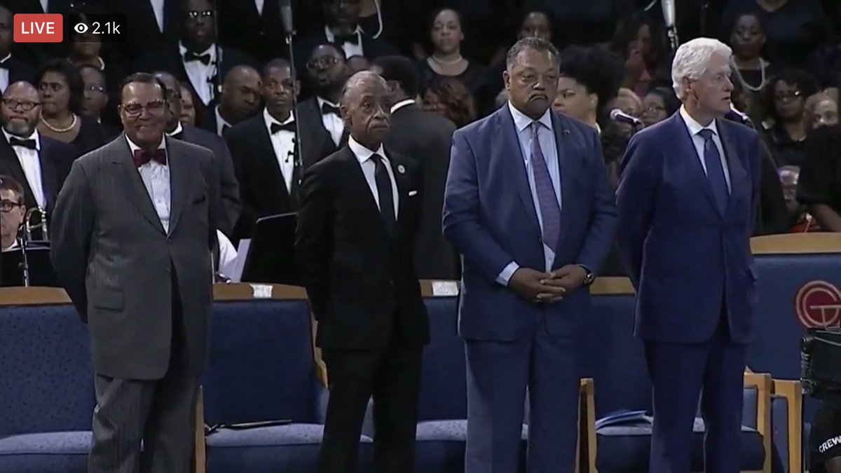Our Minister <a href="/LouisFarrakhan/">THE HONORABLE MINISTER LOUIS FARRAKHAN</a> #ArethaFranklinFuneral