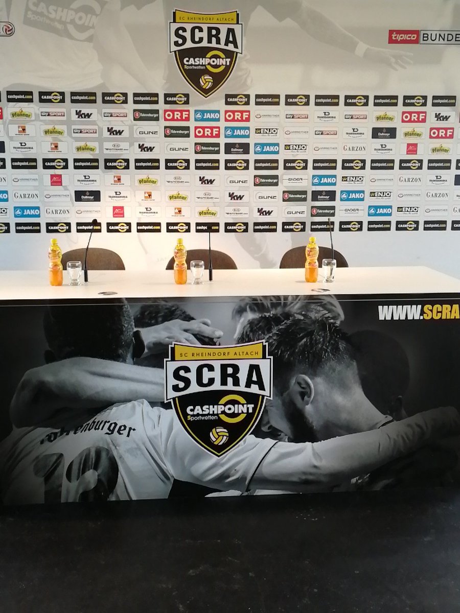 SCRAltach's tweet photo. Um 13 Uhr startet die Spieltags PK für #ALTSKN. #Grabherr, #Lukse und #Prokopic beantworten heute die Frage der Journalisten! https://t.co/wY0INwQtBf