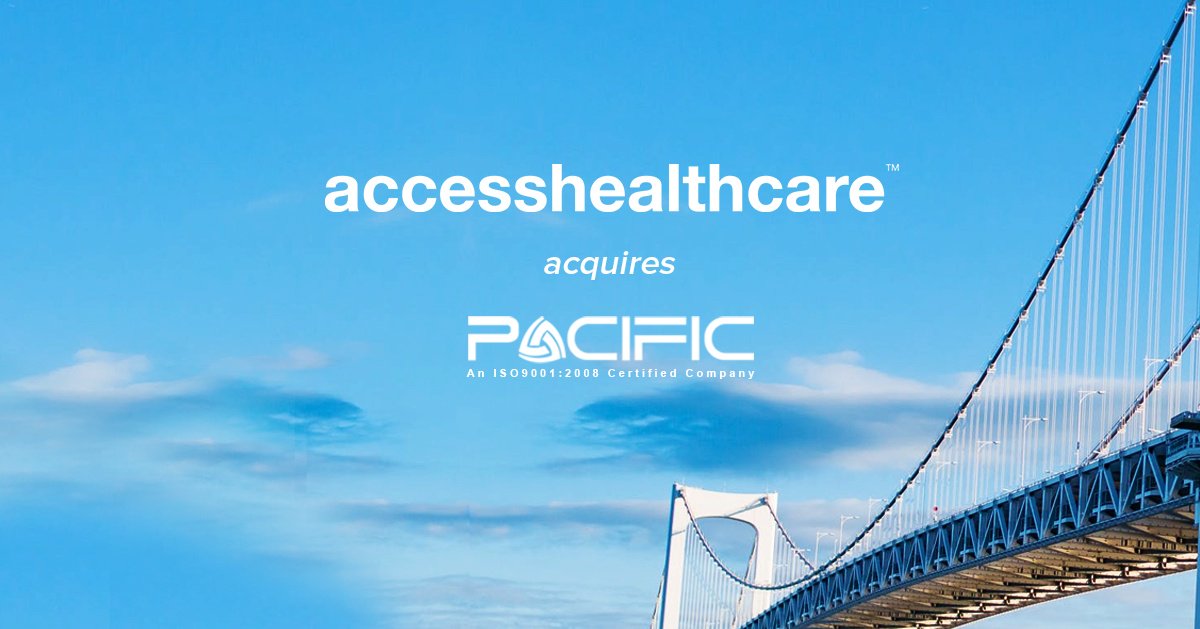 <a href="/GetAHSolutions/">Access Healthcare</a> has acquired #PacificBPO, to take its scale of operations to over 11,000 employees, with 900+ #medicalcoders, and with 1000+ #bots. Our operation now spans across 19 delivery centers across 9 cities and 3 countries.  bit.ly/2N2COSd