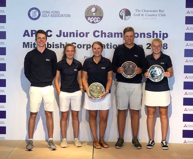 EGA_golf's tweet image. Europe have won the APGC Junior Championship in Hong Kong! 🇪🇺🏆

Sakke Siltala 🇫🇮 made NINE birdies in the final round four balls with teammate Caitlin Whitehead 🏴󠁧󠁢󠁥󠁮󠁧󠁿 to shot 61(-9) and give Team Europe 1 an eight-shot victory 👏🏻

Well done team!