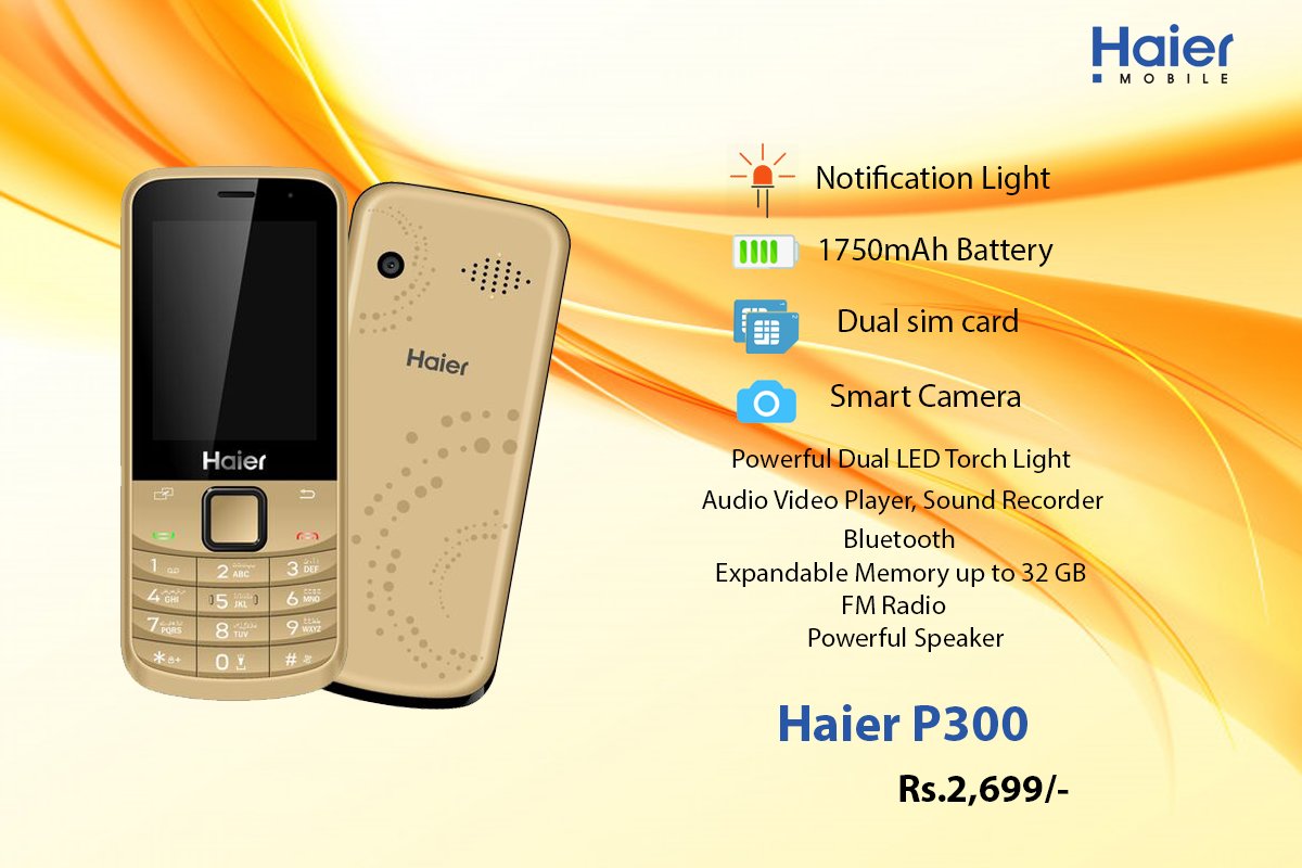 HaierMobilePK's tweet image. Don't miss the opportunity to use Haier P300 outstanding features with 'notification light, dual sim and much more...
#barphones #reliablechoice #haiermobiles #buyhaierphones
Website: zurl.co/zMEp
Instagram: haiermobile/
Twitter: zurl.co/k8EK