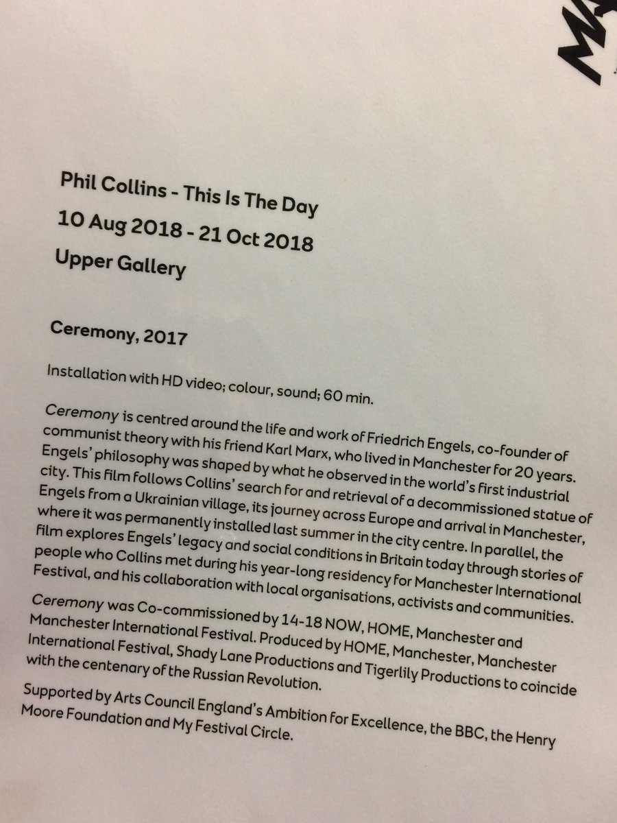 Brilliant exhibition by #PhilCollins 'This is the Day' currently in @TheMACBelfast - see it ASAP! #Art #Belfast #ArtsNI #Ceremony #BelfastArt #Engels #Manchester #sculpture #artexhibition