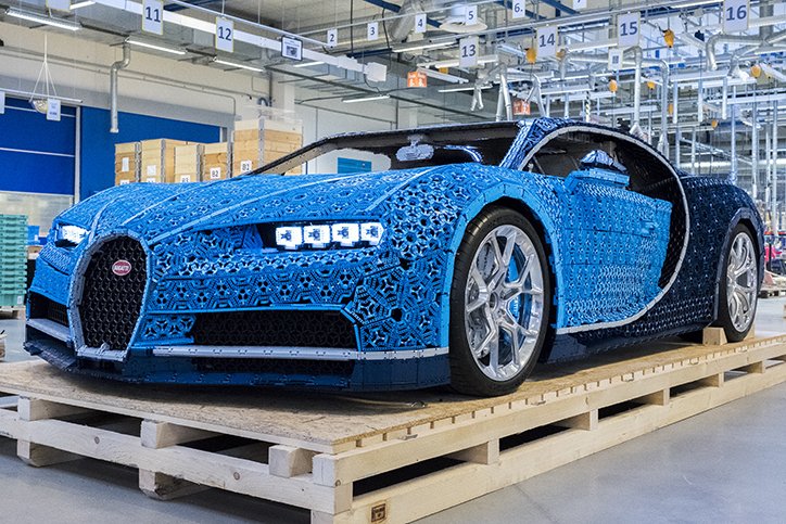 A life size <a href="/Bugatti/">Bugatti</a> Chiron has been built by <a href="/LEGO_Group/">LEGO</a> which uses 1 million bricks and has a top speed of 20mph. #lego #design #car ow.ly/EhYU30lD8ed