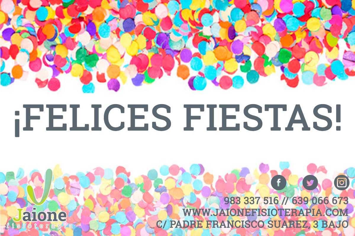 ¿Preparados para las #FiestasVLL2018? Desde nuestra clínica os deseamos ¡Felices Fiestas a todos! y recordad que el próximo lunes 3 abrimos para poneros a punto estos días llenos de actividades y diversión. ️🎊️🎊️🎊

#FiestasValladolid2018 #valladolid