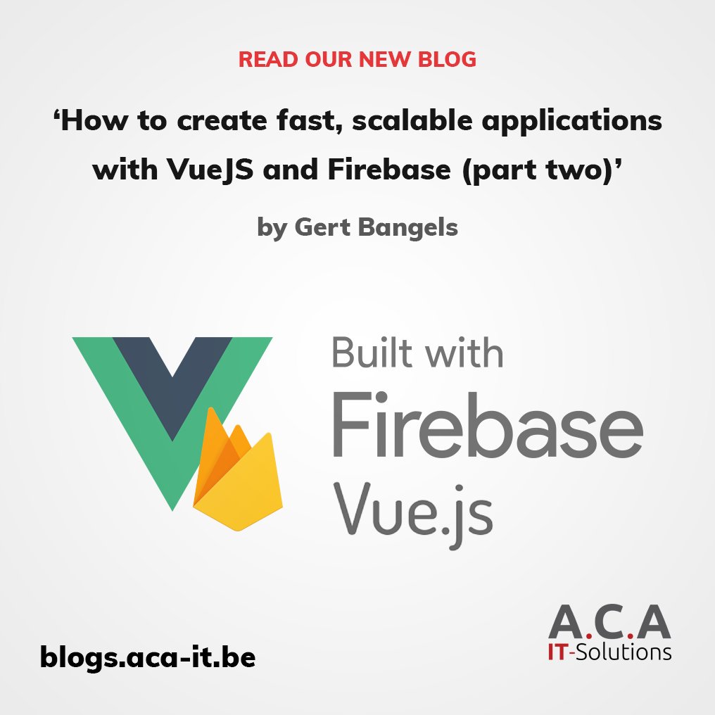 In the second part of this blog post series by <a href="/GertBangels/">Gert Bangels</a> we go deeper into showing you how to create a simple Single Page Application with #VueJS &amp; #Firebase, without the hassle of maintaining a backend. Read part 2 of this blog post series now!

buff.ly/2wyUk6n