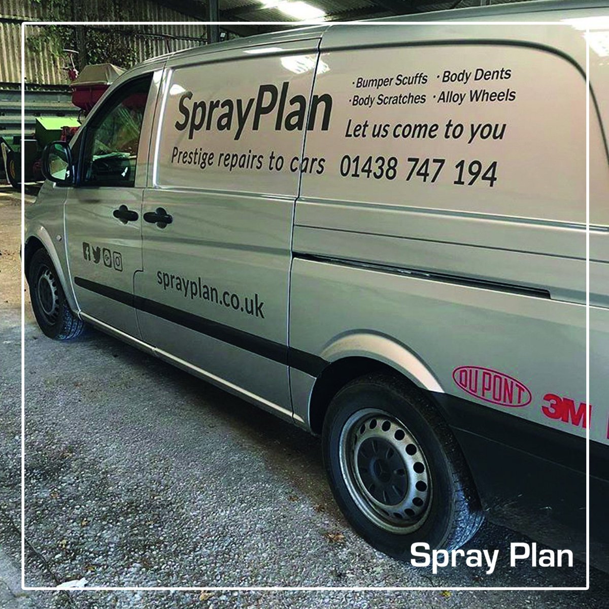 SprayPlan's tweet photo. Chip - Dent - Scratch. Whatever your reasons for a bodywork repair, we have all the tools in our self-sufficient vans meaning our expert team have a guaranteed solution for your bodywork damage! Give us a call on 📞 01438 747194 for a quote!
 #mobilecarrepair #collisionrepair https://t.co/KsbBfE8d9X