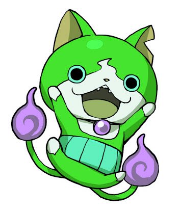 妖怪ウォッチ ジバニャン 緑色 青ジバニャン、緑ジバニャン、黄ジバニャン、 紫ジバニャンを考えました。