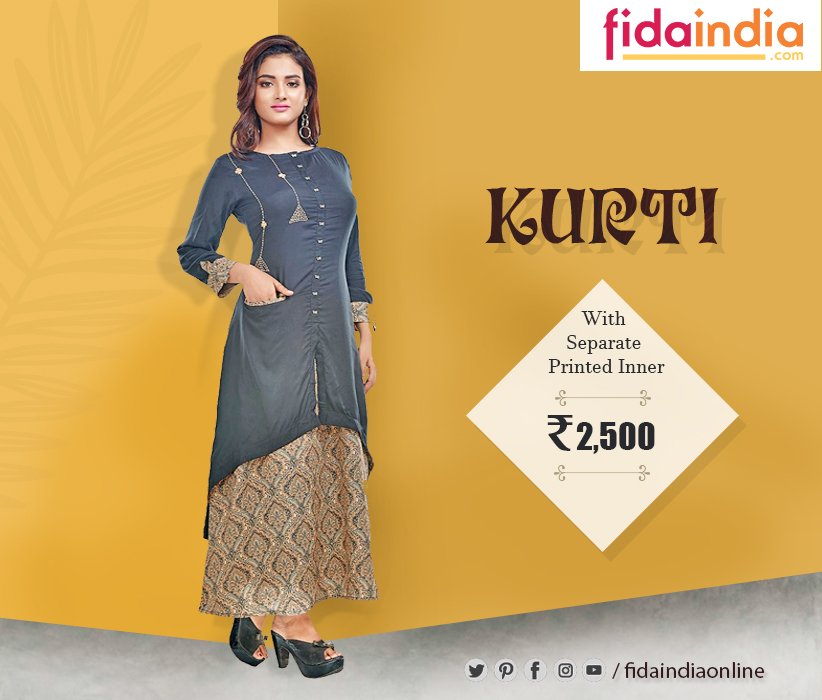 fidaindiaonline's tweet image. #Fashion reflects who you are, and what you love? So don't be shy and personalize your look with the beautifully designed #kathastitch #handwork &amp;amp; button finish #clothes at "#fidaindia". Browse it here, bit.ly/2MDodgE

#IndiaJispeFidaHai