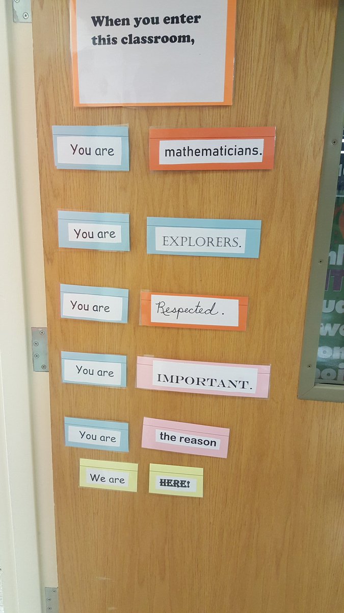 delmendorf's tweet photo. If I was a student at @CatonsvilleMS I would want to be in this classroom! #CMSMath https://t.co/ay3WyCymp6