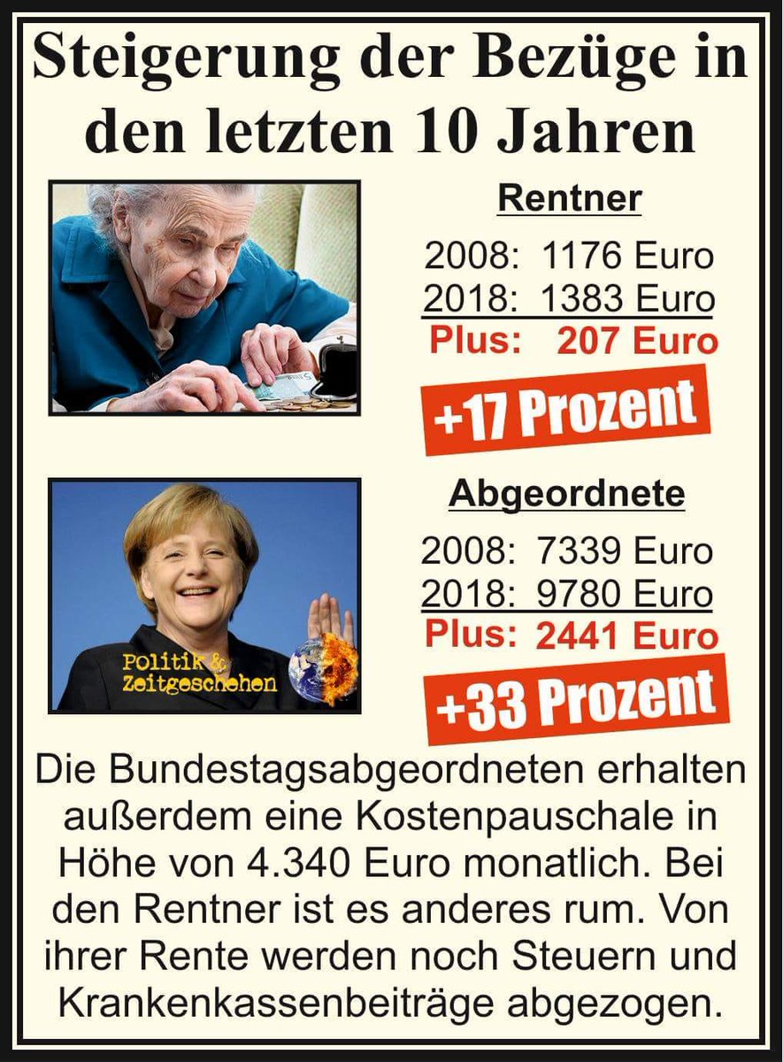 Zodan10's tweet photo. #Merkel Das macht die soziale Marktwirtschaft mit glücklichen Bürgern, jedem das Seine........... https://t.co/eNAhFIkOIW