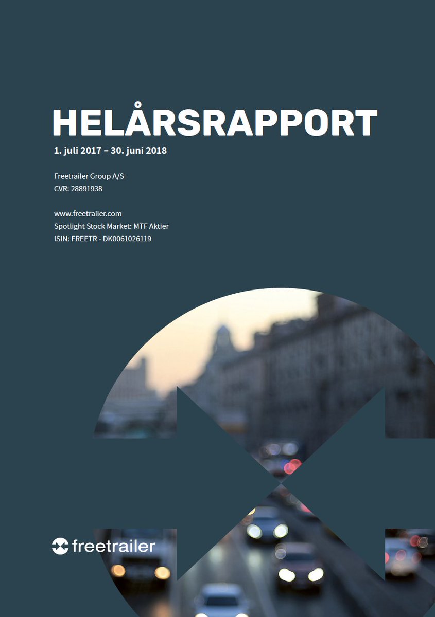 #Helårsrapporten er ude i dag. Freetrailers nettoomst. for 2017/18 er som forventet 30 MDKK = 10% stigning ift. 2016/17. CEO, Allan Sønderskov Darré noterer sig, at væksten vidner om, at strategien holder. freetrailer.com/dk/investor/