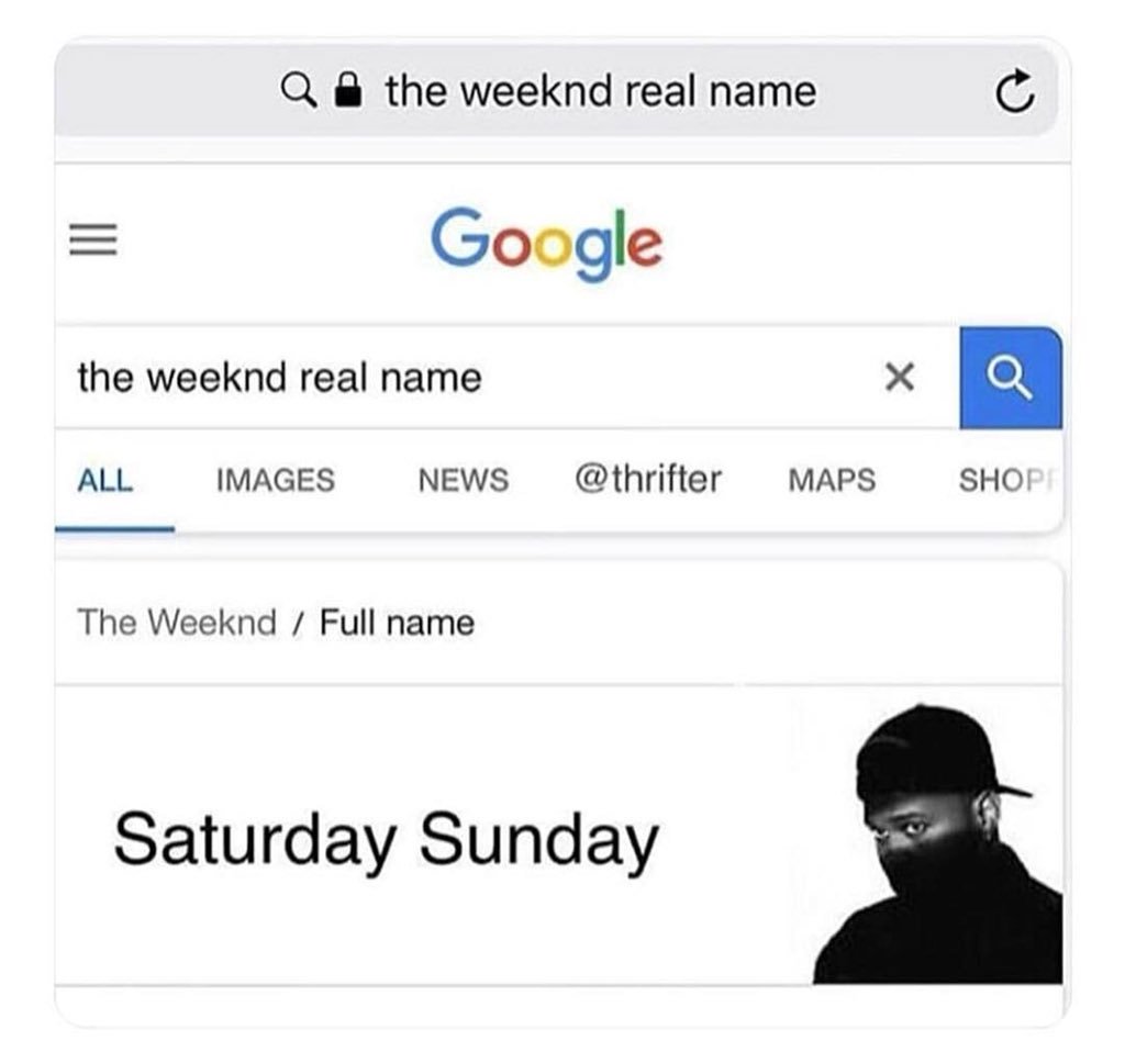 Jordan_Coombe's tweet photo. ‘The Weeknd’ real name has absolutely killed me. https://t.co/olG5Jf45TZ