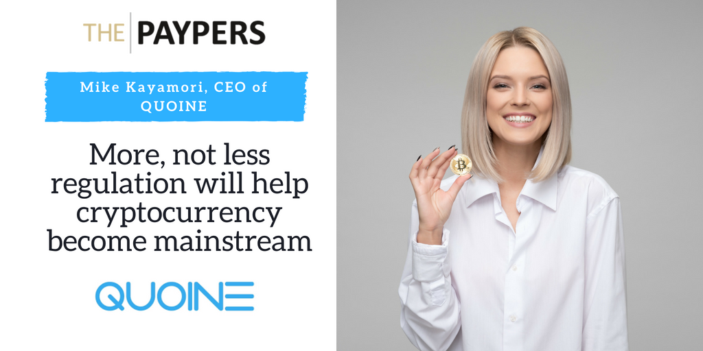 ThePaypers's tweet photo. .@MikeKayamori, @QuoineGlobal says that more, not less regulation will help #cryptocurrency become mainstream. Do you agree? https://t.co/c14grPHtej #Japan #CryptoExchange https://t.co/KdRe2UCRGW