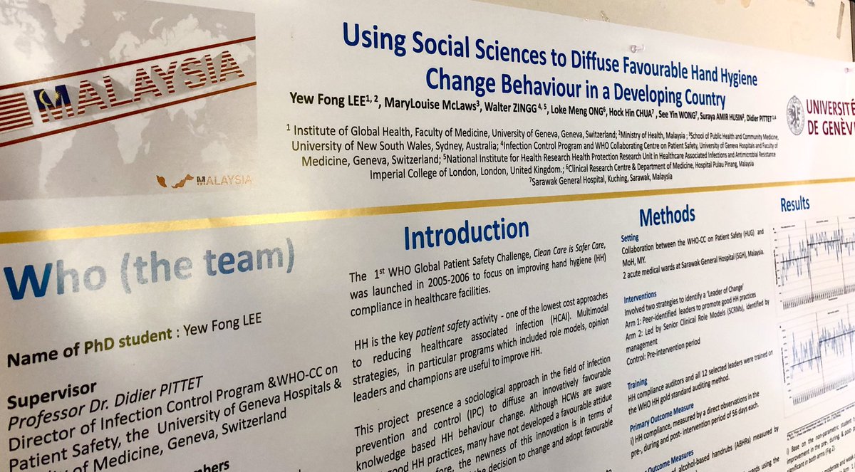 Happy 61st Independence Day MALAYSIA! Presenting a collaborative MoH @KKMPutrajaya,WHO-CC  @Hopitaux_unige @DidierPittet and UNSW project at Lugano @SSPHplus on this special day.  Let’s proudly make our Malaysian flag fly high and far #GlobalHealth #BehavioralChange #HandHygiene