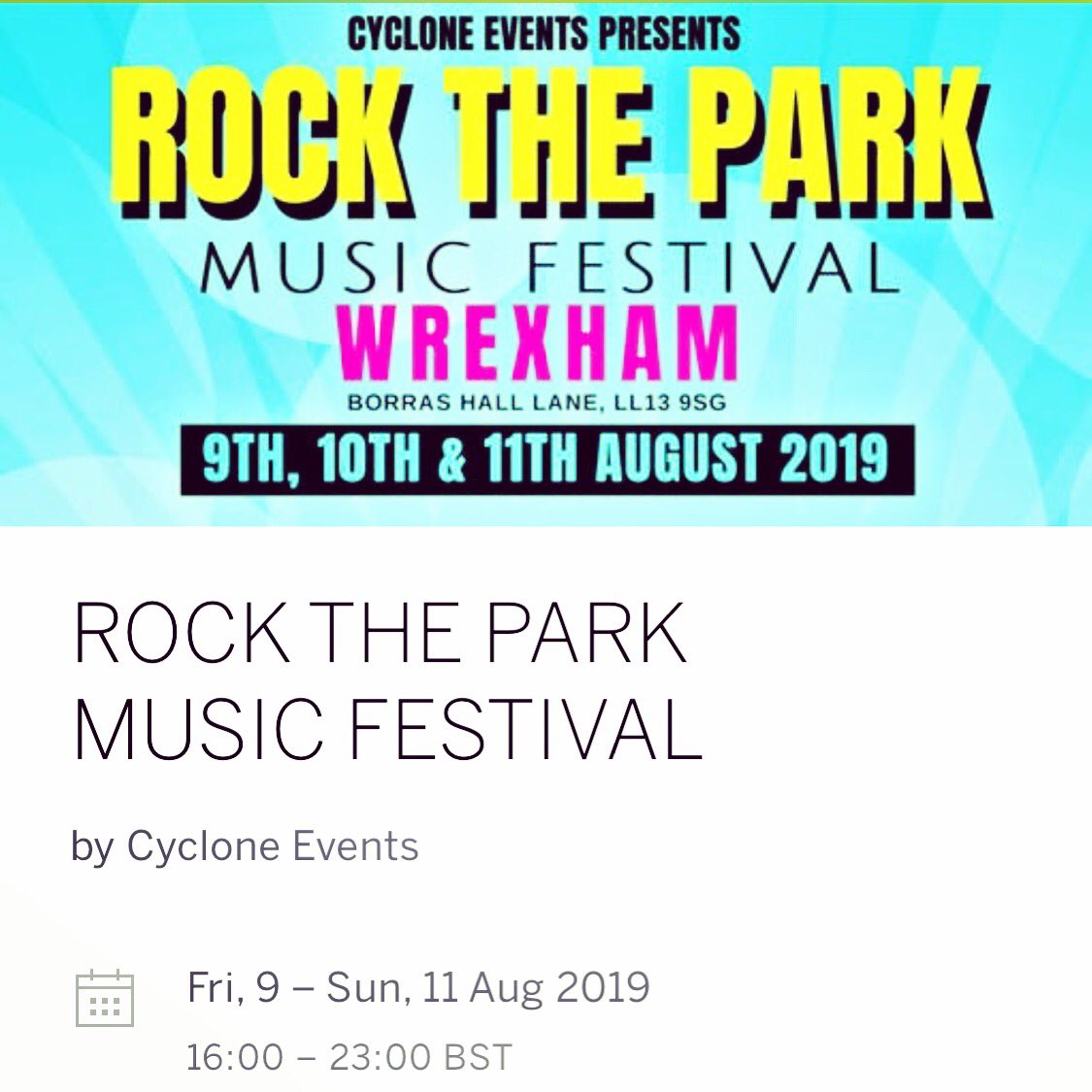 ⭐🔥TICKETS ON SALE!!🔥⭐
SUPER EARLYBIRD TICKETS NOW AVAILABLE!!! 
BOOK NOW! Visit rockthepark.co.uk/tickets 🤘
SAVE up to 40% off full price tickets! Tickets from £12.50!!! 🔥

#RockWrexham #RockThePark #CycloneEvents #WestonsCider #DanceClassics #TributeFestival #WalesEvents
