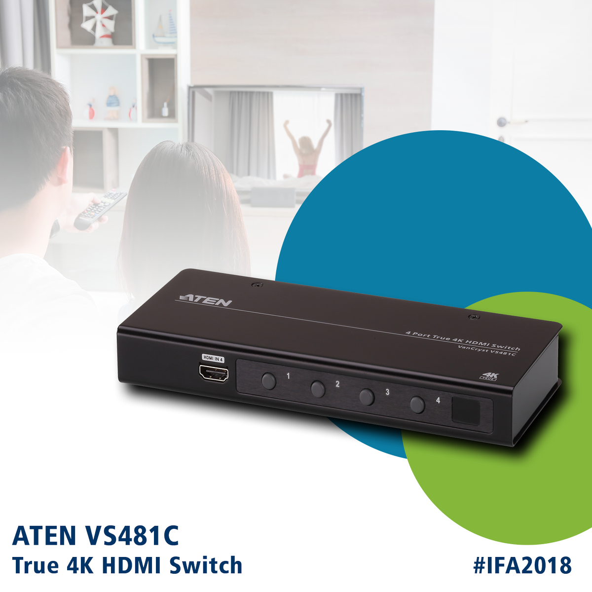 ATEN_Infotech's tweet photo. Switch between multiple devices with a single button in your entertainment center! #IFA2018 #Hal17.1-121 https://t.co/WBFCU2TlhB