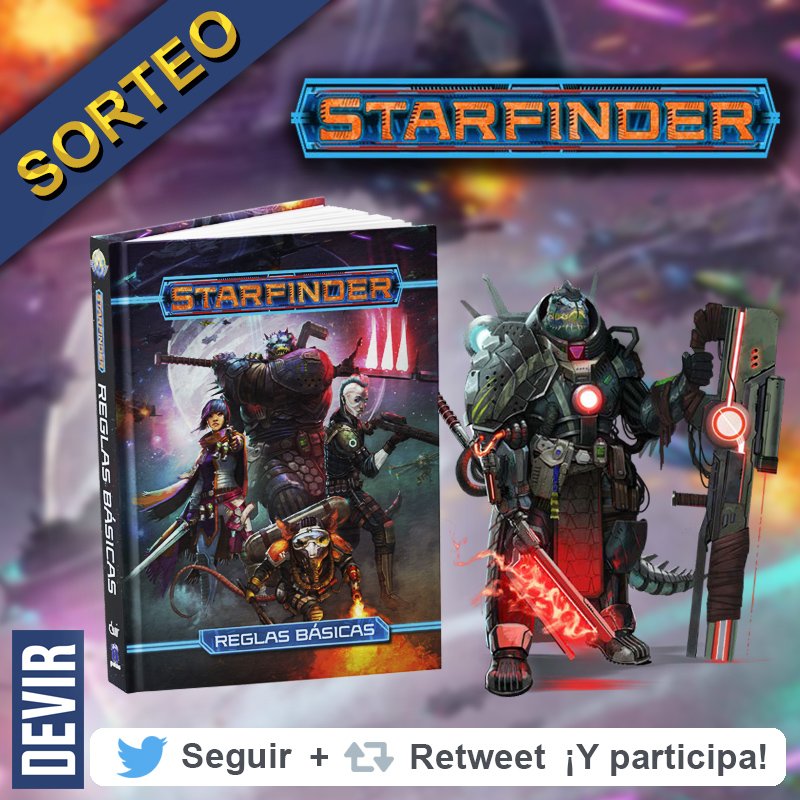 DevirIberia's tweet image. ¡ATENCIÓN SORTEO! Starfinder, el nuevo juego de Rol de Fantasía Espacial basado en el sistema de Pathfinder llega a tiendas. Sorteamos un ejemplar entre todos nuestros seguidores que hagan RT hasta el 02/09 a las 23h.59h ¡Suerte!