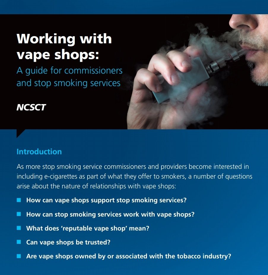 The <a href="/NCSCT/">NCSCT</a> have published a new guide for commissioners &amp; stop smoking services, on working with #vape shops:  ncsct.co.uk/usr/pub/Workin…
And it includes the IBVTA's new online tool, findavapeshop.com