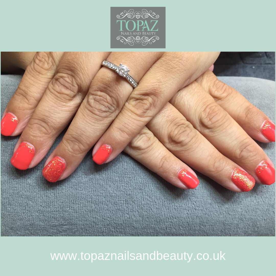 Topazspa's tweet photo. We are not ready to say goodbye to the sunshine yet. Look at these fab bright nails from earlier this week. #wirehour https://t.co/Cn93yDQfin