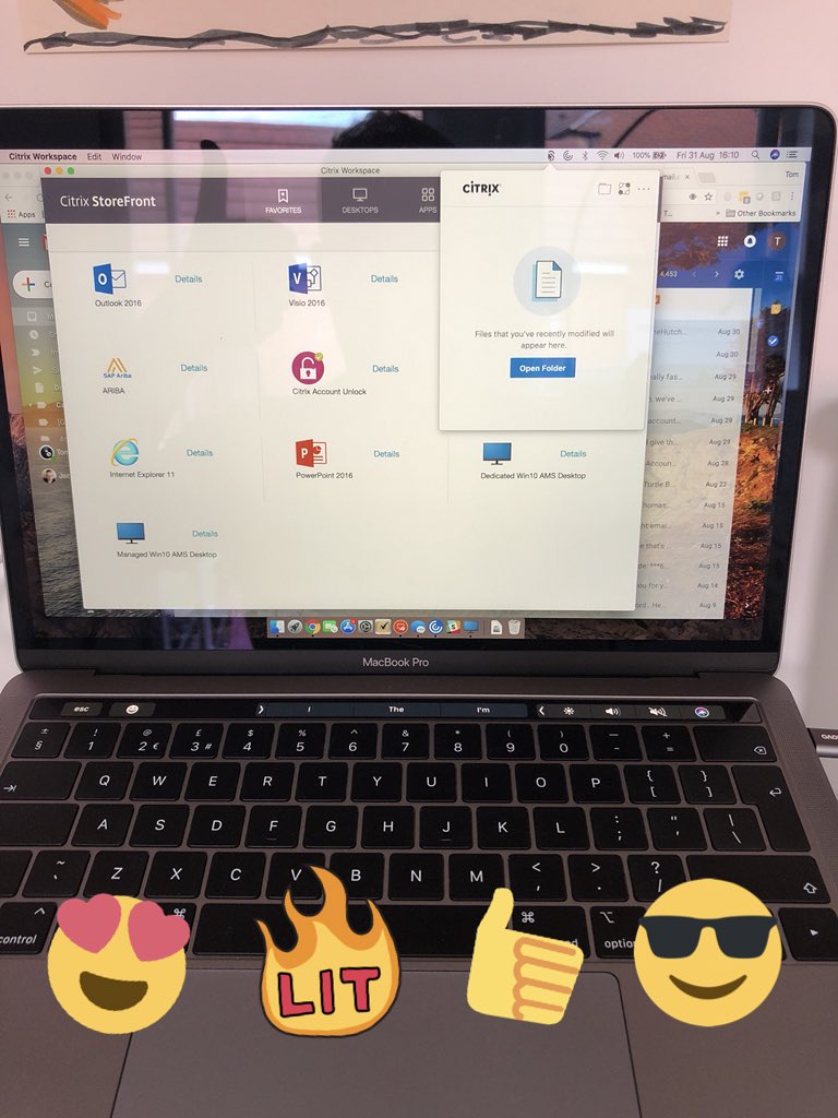 thutch81's tweet image. This is why I love @citrix New laptop this week 😒 But!  Installed Citrix #WorkspaceApp, #CitrixFiles and signed into @Google account on #chrome browser.  Productive in about 35 mins from opening box.  #CitrixLife No downtime, except for more tea ☕️
