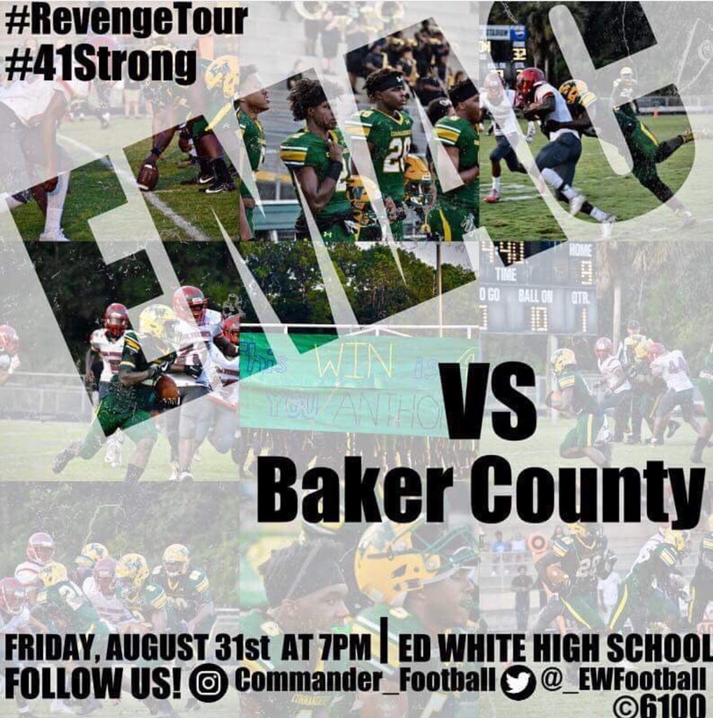 EWCommanders's tweet photo. It’s Game Day!! Baker County At @_EWFootball Tonight at 7:00 PM. Come out and support the 💚💛🚀🍋🚀🍋🚀🍋 #commanderpride https://t.co/boDiksaXuP