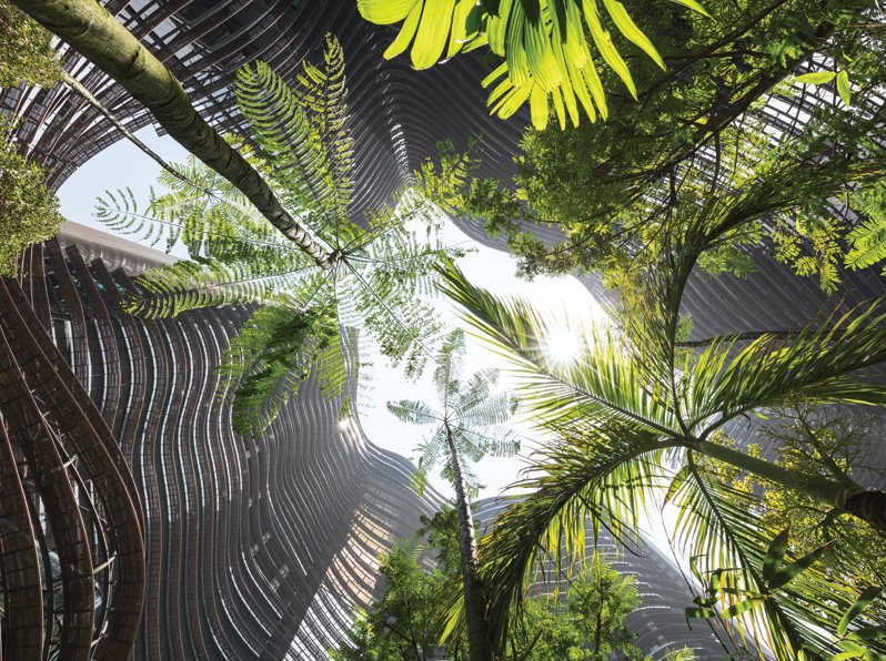 blueprintmag's tweet photo. 'Rather than dress the concrete jungle with greenery, Marina One effectively integrates a tropical jungle into the very heart of a massive complex' https://t.co/McwZSzv86M https://t.co/k6q3cwJFZi