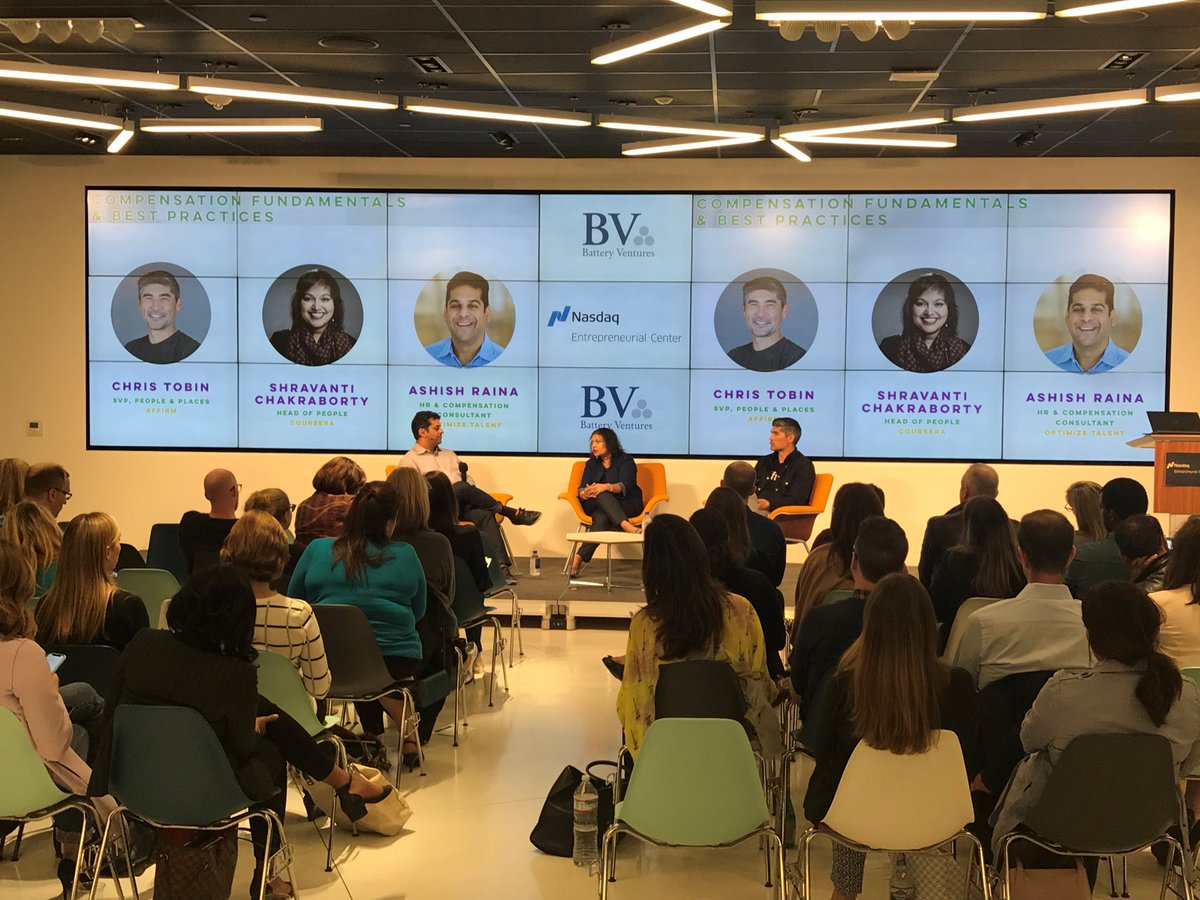 OptimizeTalent's tweet image. It was such a great experience to present "Compensation Fundamentals &amp;amp; Best Practices" with Shravanti Chakraborty &amp;amp; Chris Tobin a few days ago!! #Compensation #Benefits #SiliconValley @BatteryVentures