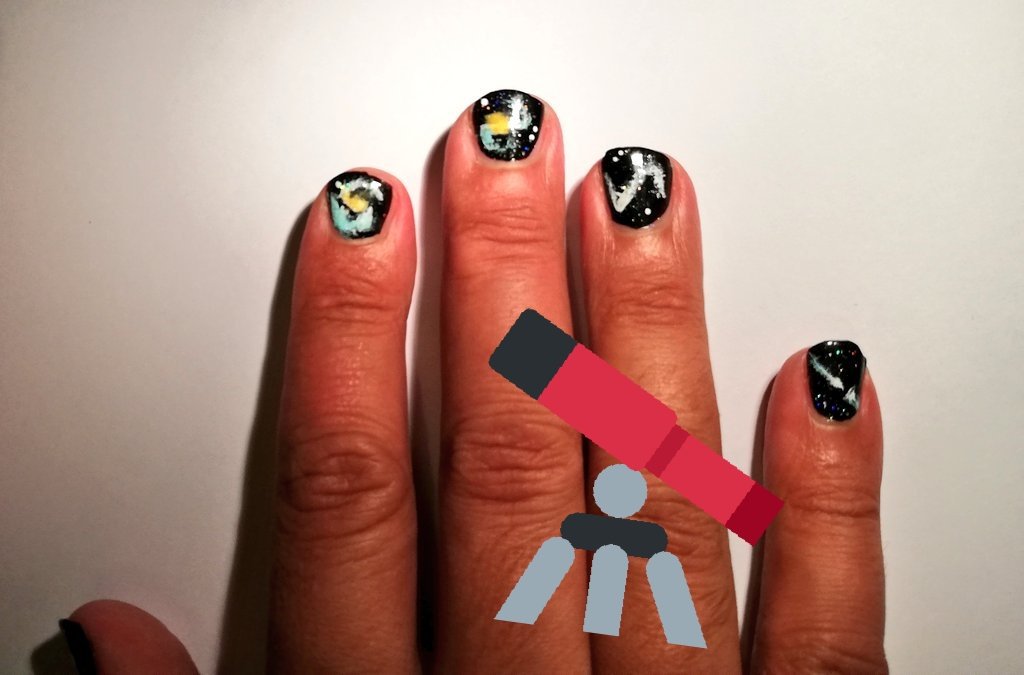 a_n_s's tweet image. I've been working on an "engaging Michaela with research" (MER) project. Perhaps if you follow @NailingScience you can find out who the owner of these dashing nails are... Maybe not... #scicomm