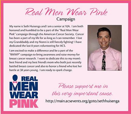 CHSD230's tweet photo. Join @AndrewHS_d230 Seth Huisenga in the Real Men Wear Pink campaign against cancer. https://t.co/xvIICXjnwo #D230connect #D230Relay https://t.co/RBmjQMaf6e