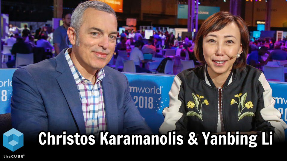Christos Karamanolis &amp; Yanbing Li, VMware
on theCUBE from VMworld 
<a href="/XtosK/">Christos Karamanolis</a> <a href="/ybhighheels/">Yanbing Li</a> <a href="/VMware/">VMware</a> <a href="/VMworld/">VMworld</a>  
youtube.com/watch?v=6U5gA3…
#VMworld #VMware #theCUBE  #WomenInTech