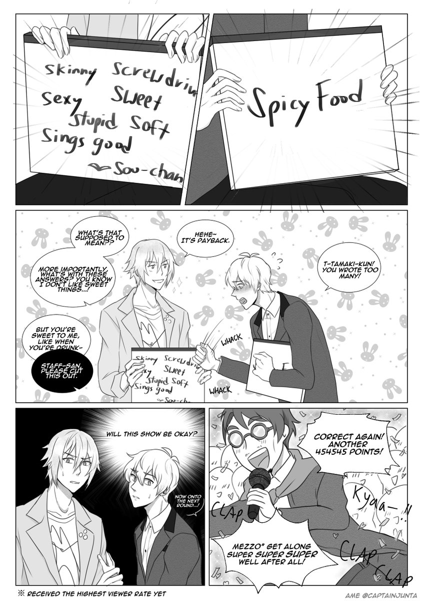 【MEZZO"】in which they naturally cause chaos on a gameshow (R→L) 