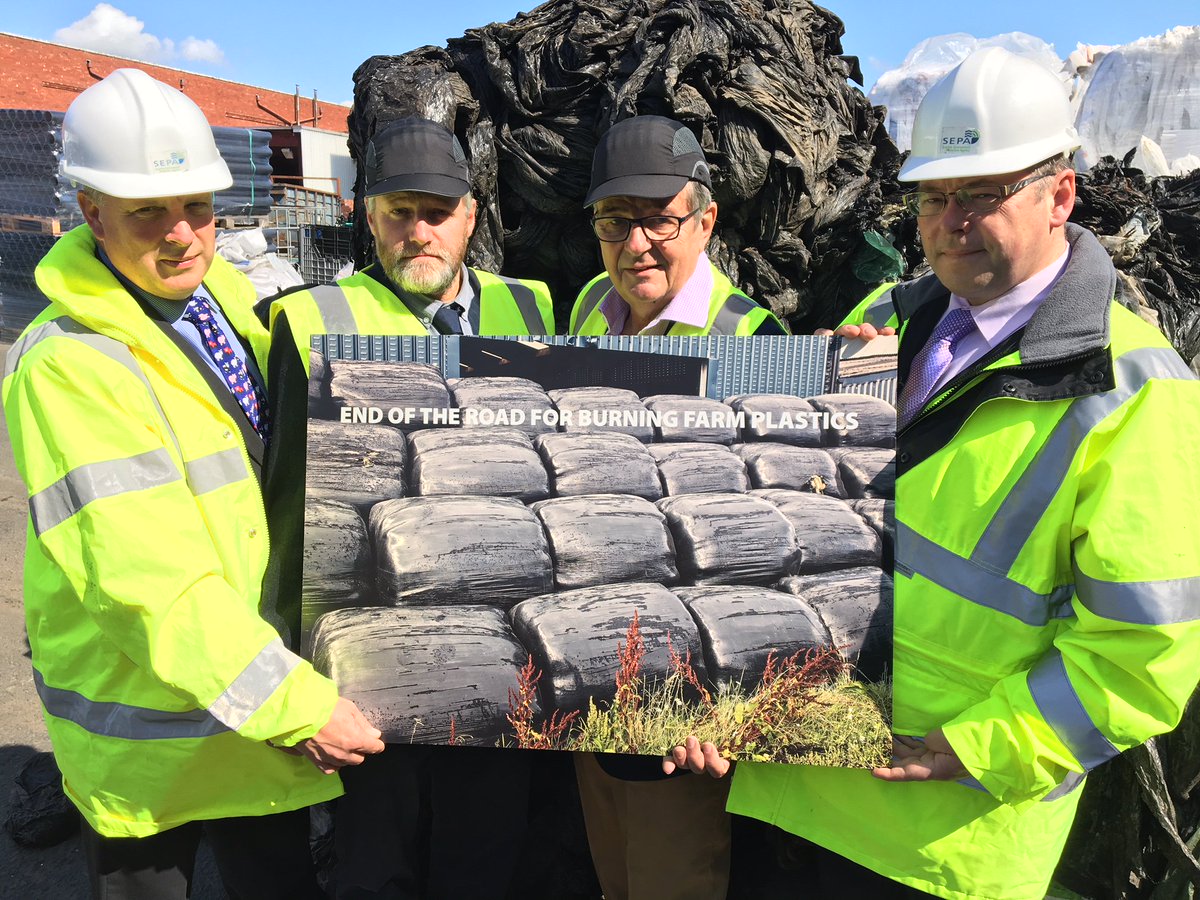 MichaelNBaxter's tweet photo. This morning at our Dumfries recycling facility, @ScottishEPA in conjunction with the @NFUStweets announced a major initiative to increase recycling rates for used farm plastics for the benefit of Scottish farmers and the wider environment. Check out >> https://t.co/vMUZQysGCP https://t.co/cV8Qh4bBYq