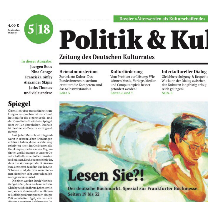 boell_com's tweet photo. #InterkulturellerDialog bedeutet u.a. auch "...klare Maßnahmen gegenüber rechter Meinungsmache."
-
Ich freue mich, in der aktuellen #PolitikUndKultur vom @DKRKultur dabei zu sein. "Gleichberechtigt und respektvoll" - #Kultur & #Integration
->
https://t.co/XcnIQzoxiu https://t.co/5Sb5VS9SAD