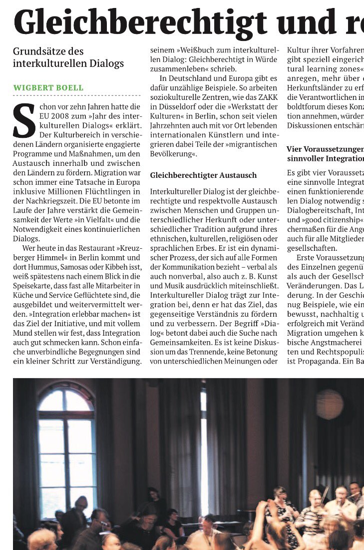 boell_com's tweet photo. #InterkulturellerDialog bedeutet u.a. auch "...klare Maßnahmen gegenüber rechter Meinungsmache."
-
Ich freue mich, in der aktuellen #PolitikUndKultur vom @DKRKultur dabei zu sein. "Gleichberechtigt und respektvoll" - #Kultur & #Integration
->
https://t.co/XcnIQzoxiu https://t.co/5Sb5VS9SAD