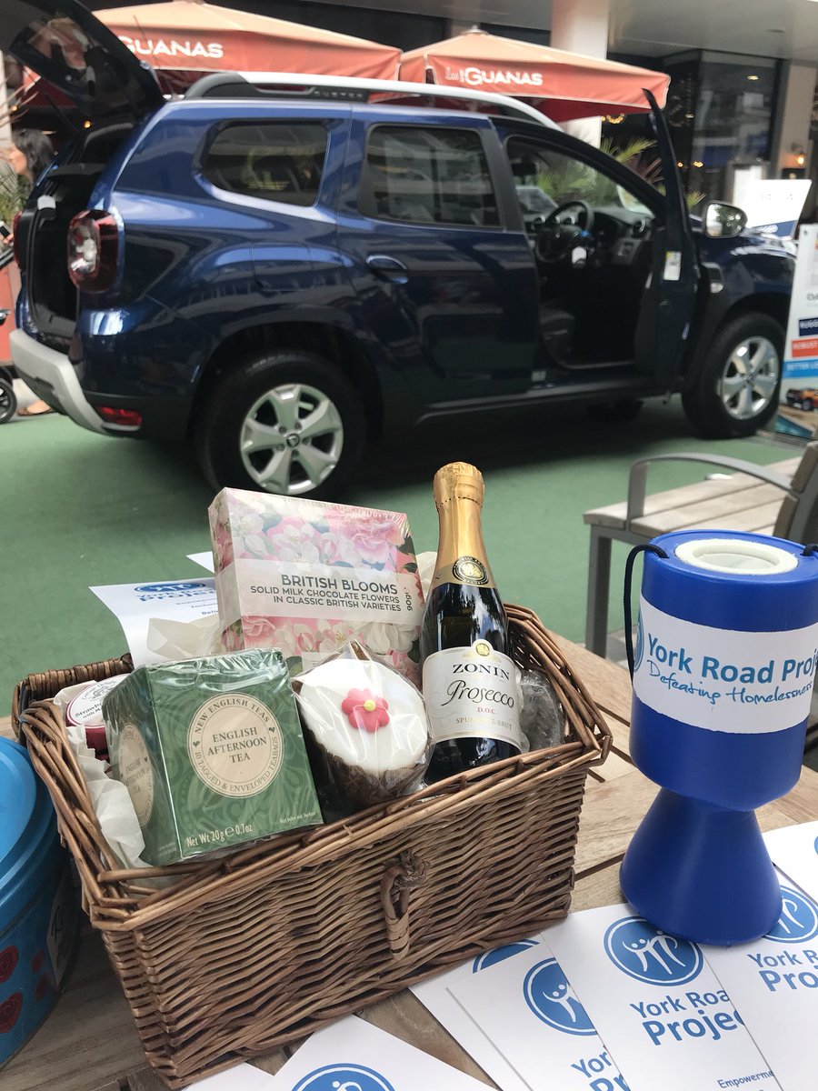YorkRoadProject's tweet photo. We are @WokingFoodFest with @SMCMotorGroup and have just met another #exclient who is now #housed and #working #ilovemyjob #proud to be part of YRP come join us to find out more about our work and be in for a chance to win this lovely #hamper https://t.co/k3dN3ffVNZ