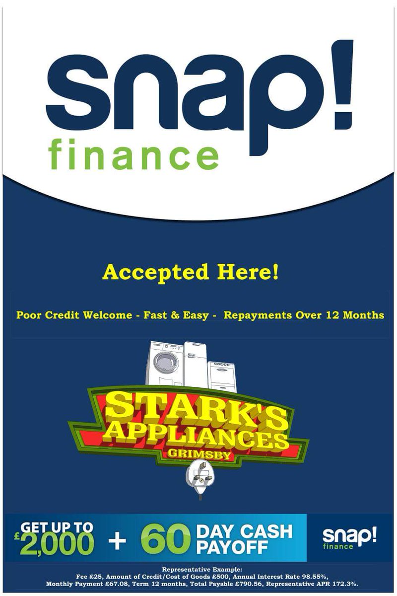 #snapfinance
#poorcreditwelcome
#poorcredit
#finance
#credit
#grimsby
#starksappliances