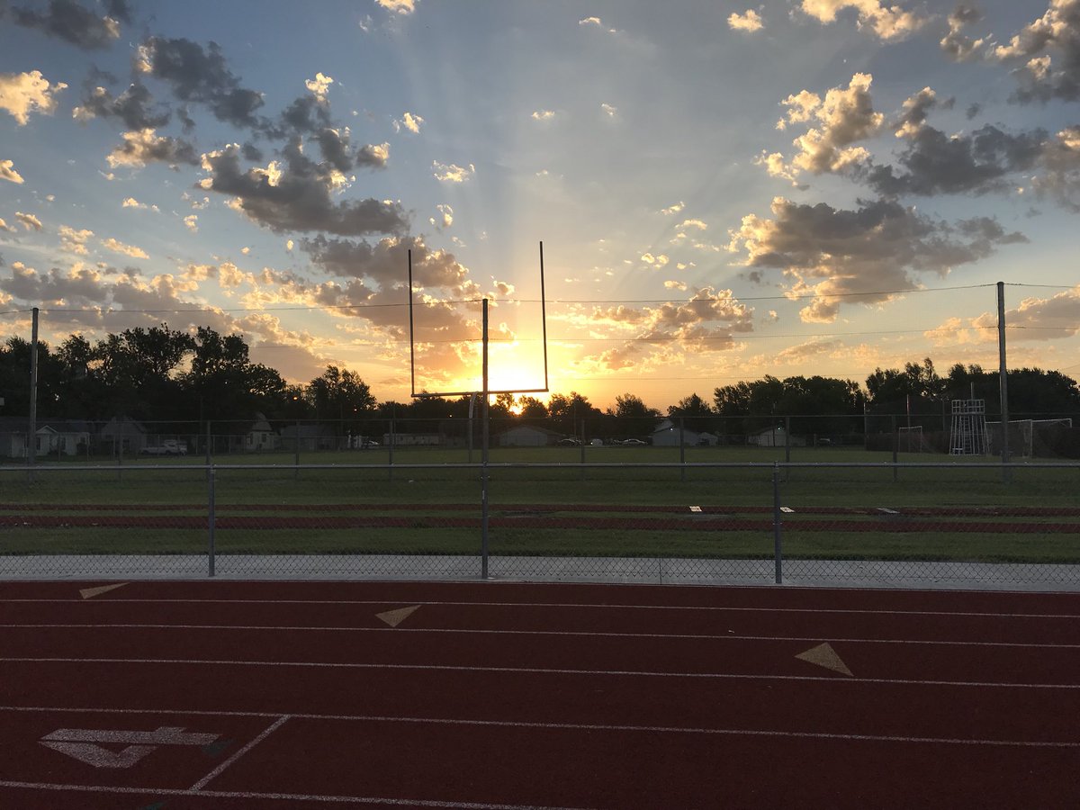 A beautiful morning to conclude first week of conditioning!  Coach Blackwell with the grueling track workout!  Carpe Diem! #bulldogpride #commitmenttoexcellence