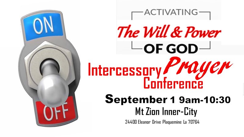 Join us for a special Intercessory Prayer Conference Saturday (September 1st) at 9am. 
#wecare #prayingCHURCH #goingLOWtogoHIGH #seekhisface #prayerpower