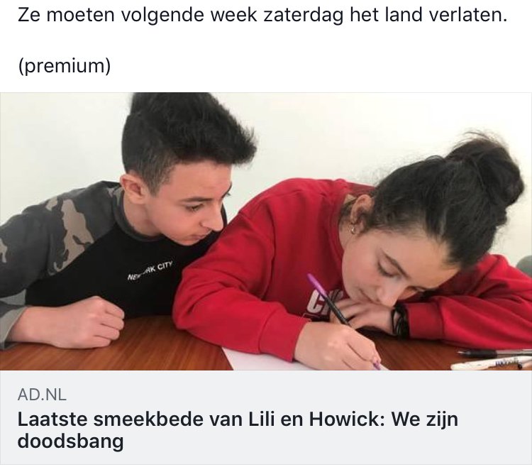 Als ik kon toveren, kon toveren, kon toveren, dan maakte er een staatssecretaris gebruik van zijn discretionaire bevoegdheid en liet hij ze blijven. 2 onschuldige kinderen, die hier van kleins af aan wonen...ik vind dit zó erg. #lilihowickblijven