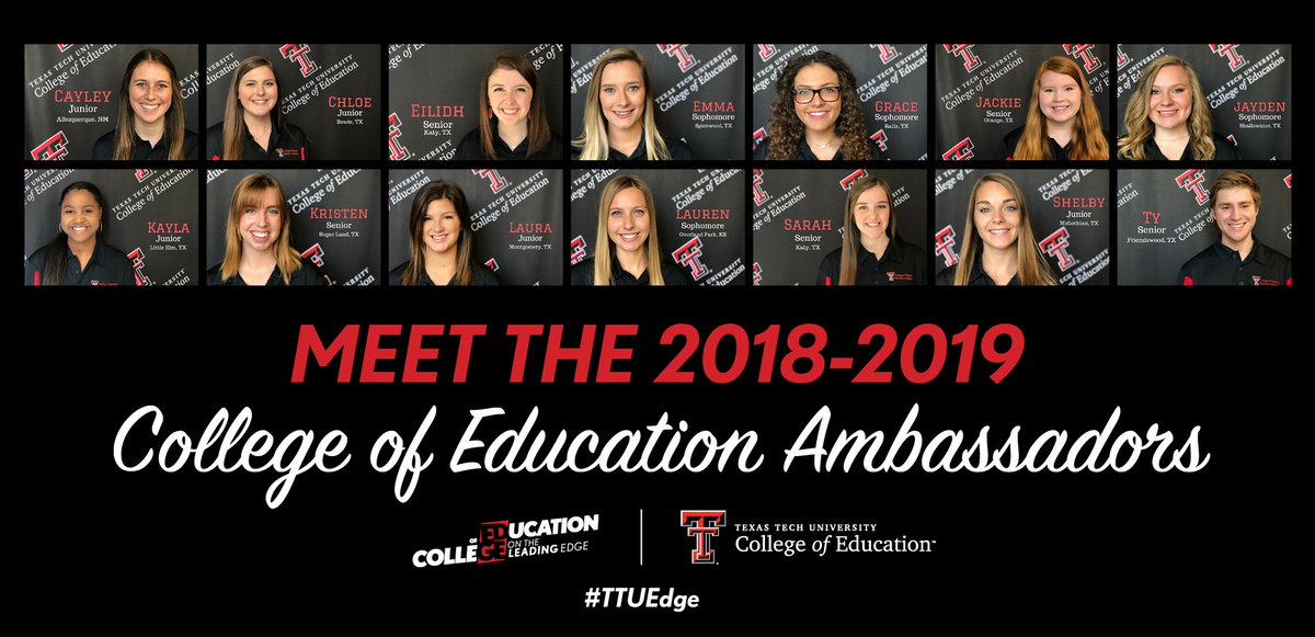 TTUEducation's tweet photo. Meet our new and returning Education Ambassadors! We know they're going to do great things this year! https://t.co/2uNwVHcwHY #TTU #TTUedge #degreesofimpact https://t.co/GZ4hFfReJf