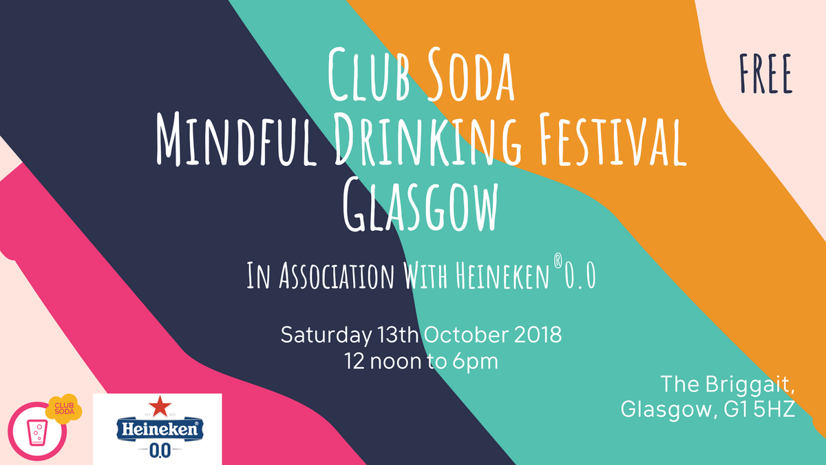 joinclubsoda's tweet photo. 25 #alcoholfree drinks brands, some amazing street food, live music, one to one sessions, perfect pour comps, #drinksindustry talks, cocktail making, dancing &amp; LOTS MORE is on the horizon for our #MindfulDrinkingFest in #Glasgow. Join us at The Briggait on Saturday 13th October https://t.co/PdmxOdwOF1
