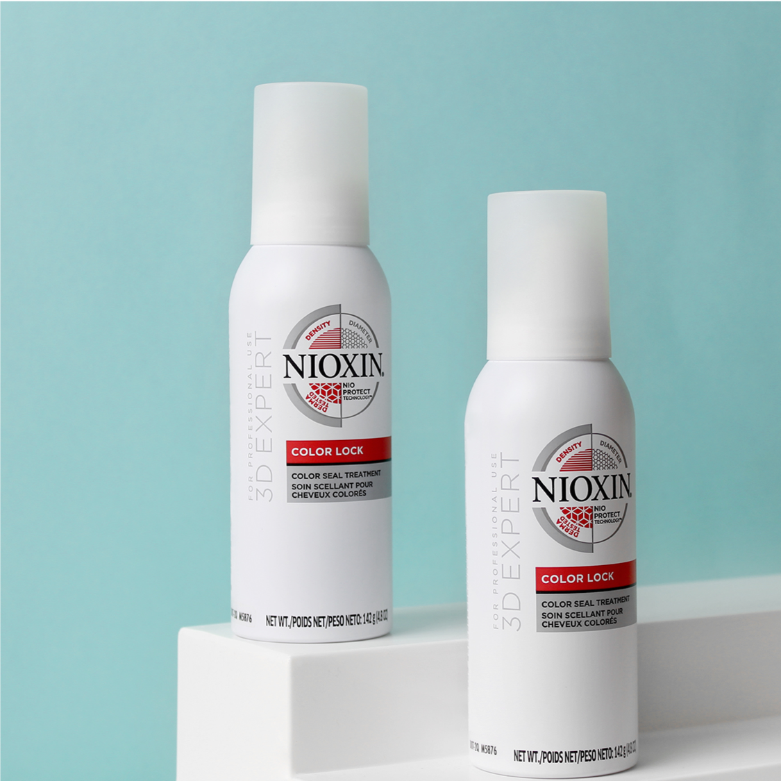 NioxinProducts's tweet image. Attention stylists! ⏰ Lock-in color after each service and strengthen your client’s hair with our new #ColorLock! 🔒 It’s a density treatment that neutralizes alkaline and peroxide residue without weighting hair down. ➡️  bit.ly/ColorLock