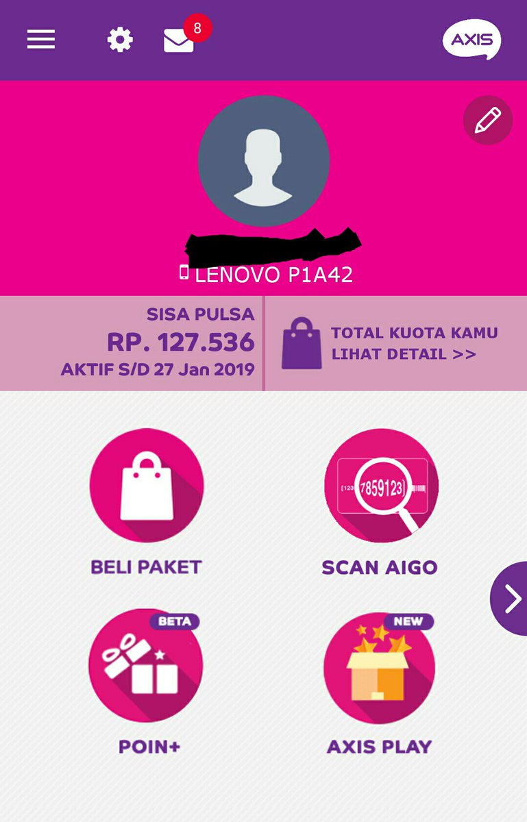 Rayalsf's tweet photo. @ask_AXIS Pulsa sudah masuk kembali,terima kasih https://t.co/tz1hyIfbR3
